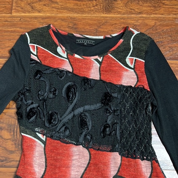 funsport  black long sleeved embellished dress - Picture 2 of 10